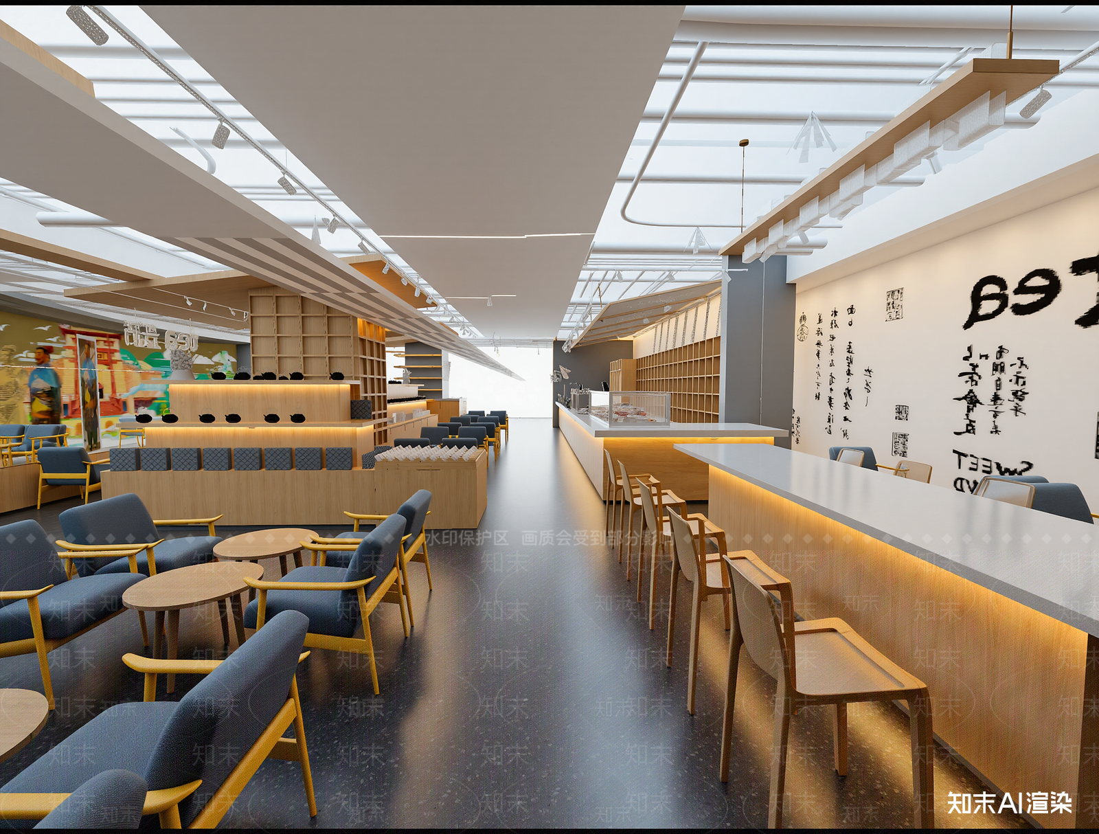 新中式咖啡厅3D模型下载【ID:1214331170】