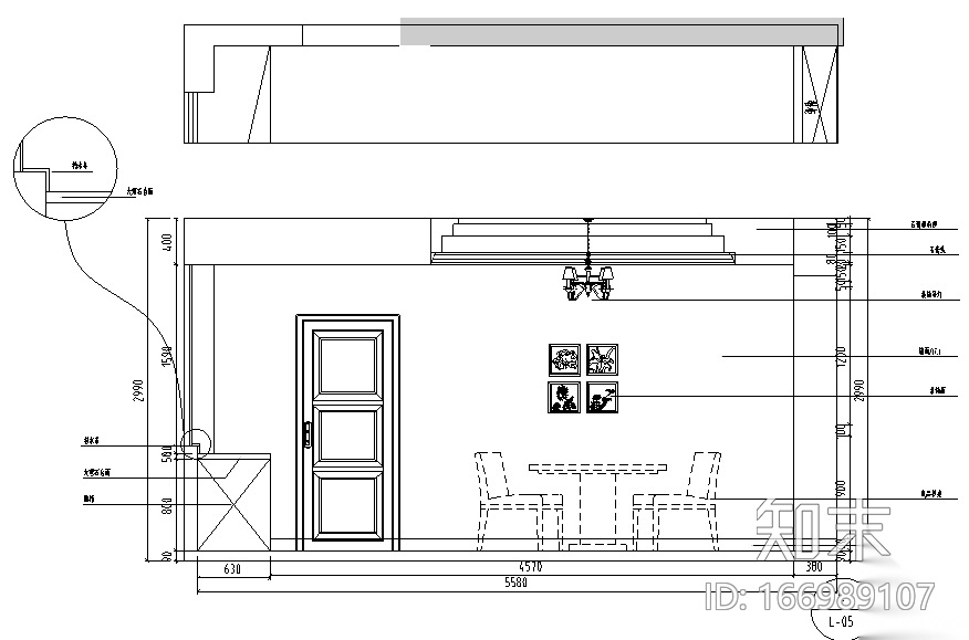 美式风格中南世纪城住宅设计施工图（附效果图）cad施工图下载【ID:166989107】