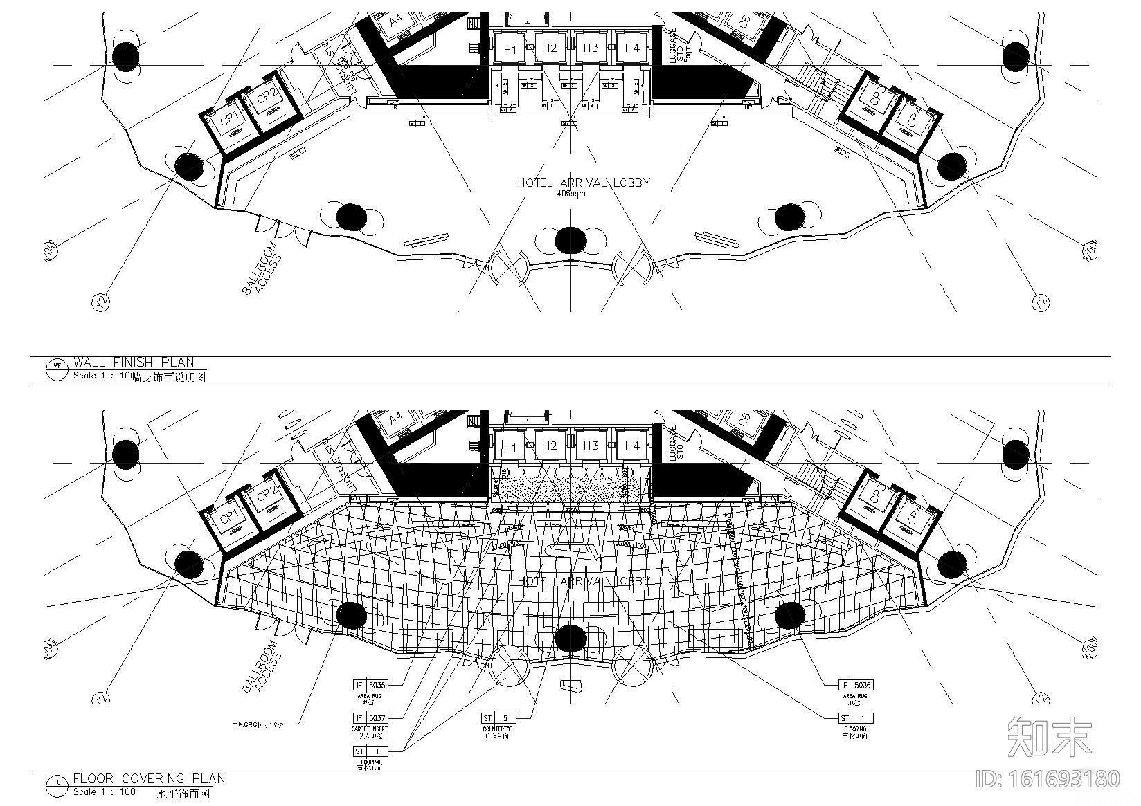 [广州]四季酒店全套室内设计施工图+实景图cad施工图下载【ID:161693180】