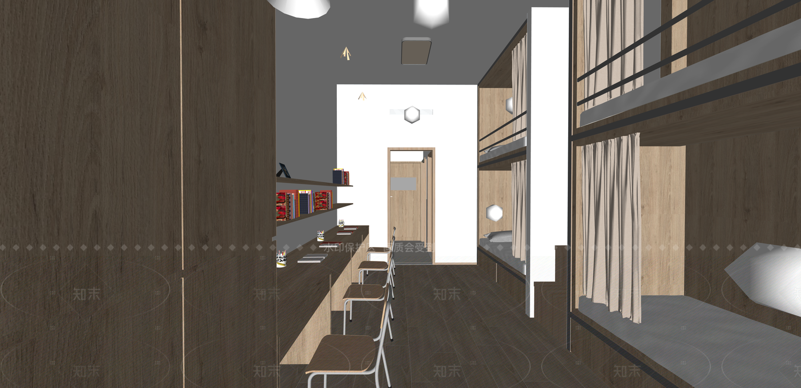 现代宿舍SU模型下载【ID:1216060980】