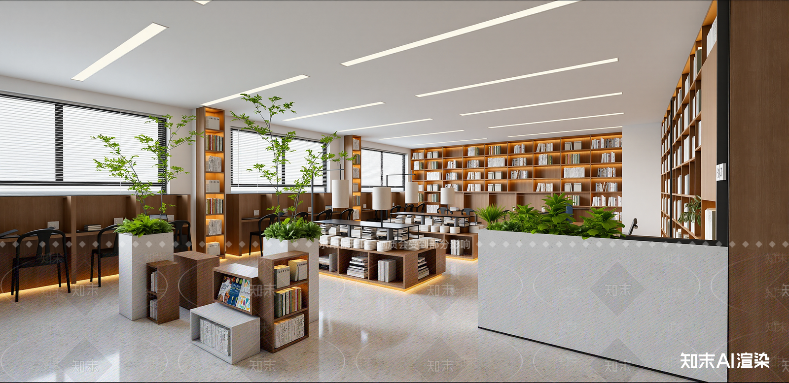 新中式书店SU模型下载【ID:1215203515】