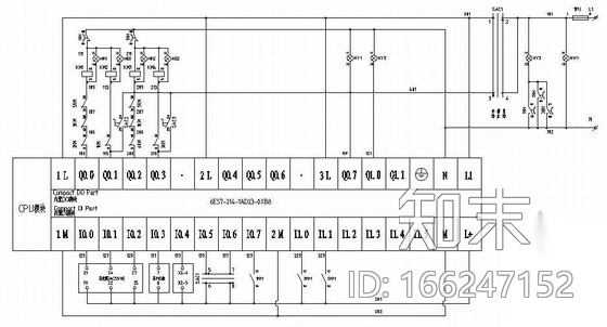 变频器恒压供水控制图(一控二).cad施工图下载【ID:166247152】