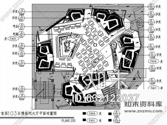 施工图山西高档现代酒吧娱乐场所装修图含效果方案cad施工图下载【ID:632122037】