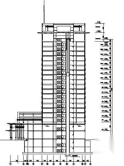 某十九层写字楼建筑方案图cad施工图下载【ID:149937170】