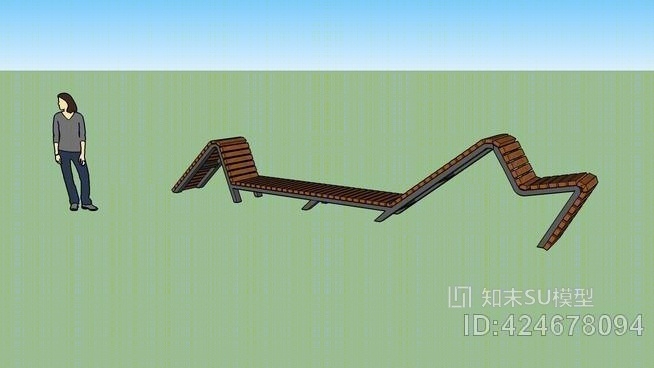 景观椅SU模型下载【ID:424678094】