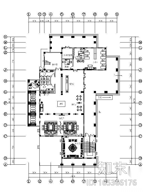 [青岛]某居住小区售楼中心设计图cad施工图下载【ID:165366176】