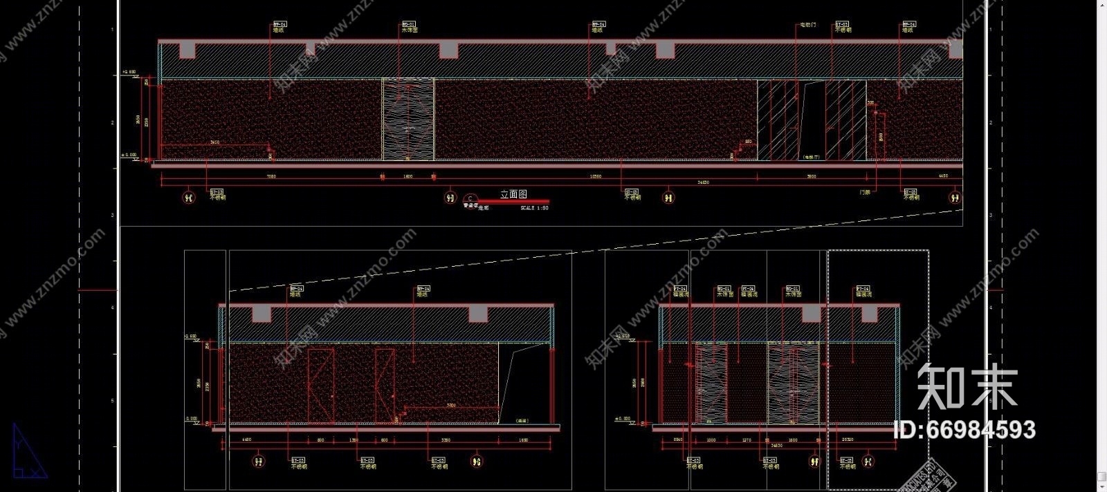 北京蓟门桥9#楼自用办公室室内设计施工图（CAD施工图纸）施工图下载【ID:66984593】