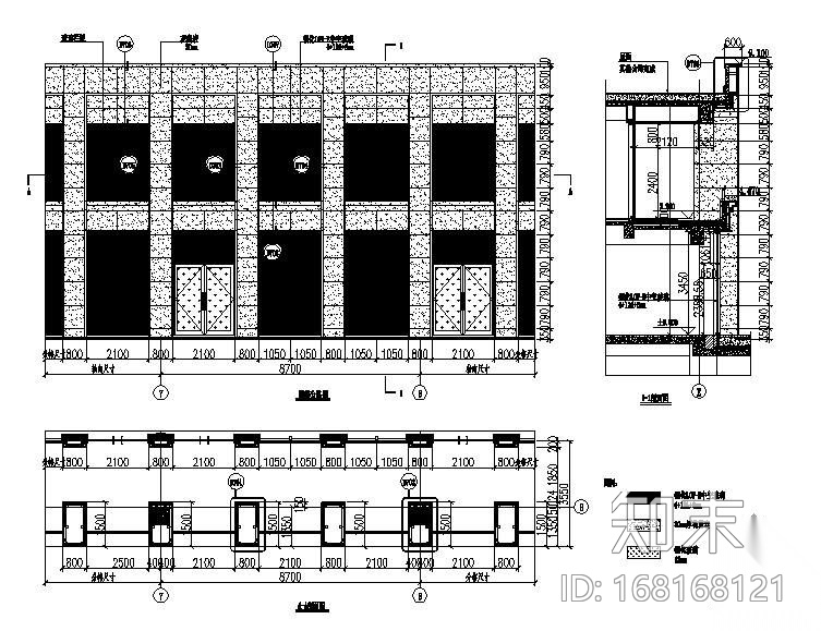 某DY07幕墙分格及节点构造详图cad施工图下载【ID:168168121】