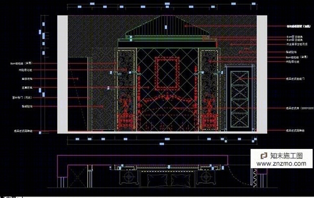 一套完整复式施工图（欧式）cad施工图下载【ID:56912258】