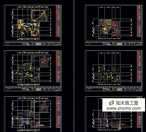 一套完整复式施工图（欧式）cad施工图下载【ID:56912258】