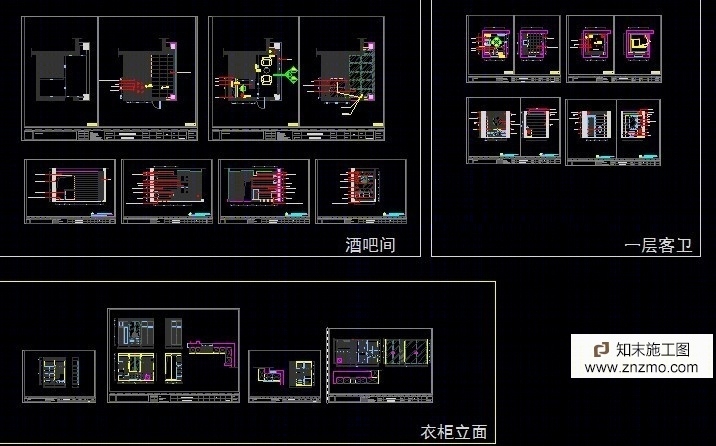 一套完整复式施工图（欧式）cad施工图下载【ID:56912258】