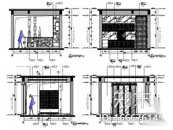 [海南]奢华欧式风格两层别墅样板间室内装修施工图（含效...cad施工图下载【ID:166676145】