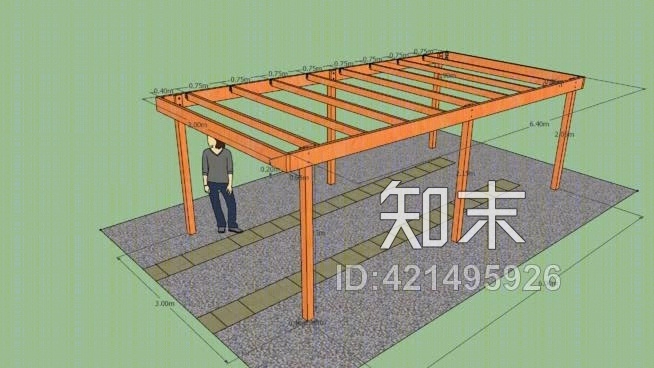 简易车库设计SU模型下载【ID:421495926】
