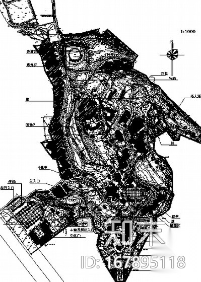 [四川]山体公园景观园林规划设计总平面图施工图下载【ID:167895118】