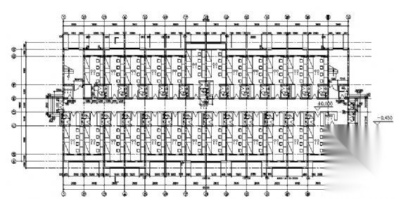 某高校六层宿舍楼建筑方案图cad施工图下载【ID:149849190】