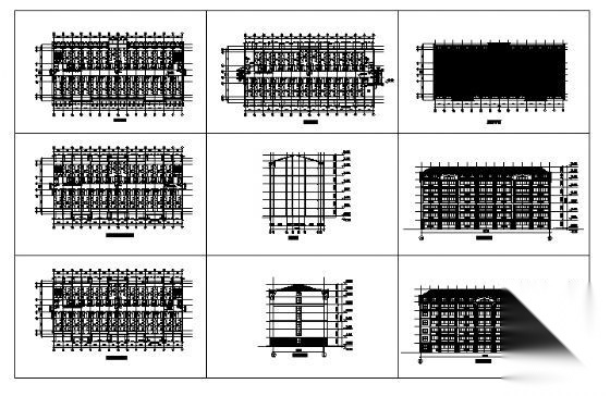 某高校六层宿舍楼建筑方案图cad施工图下载【ID:149849190】