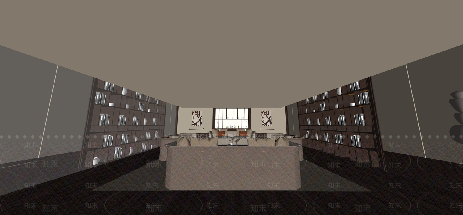 现代酒店大堂SU模型下载【ID:1215198449】
