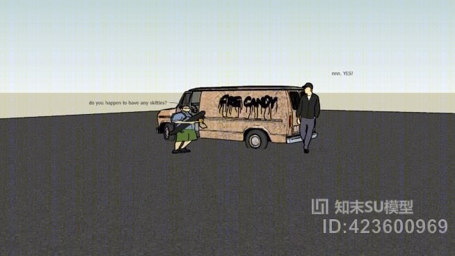 免费糖果车SU模型下载【ID:423600969】