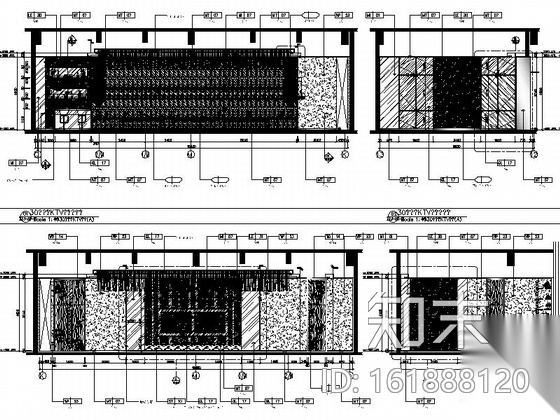 [西安]高档典雅四星级酒店KTV包间装修施工图（含效果）cad施工图下载【ID:161888120】