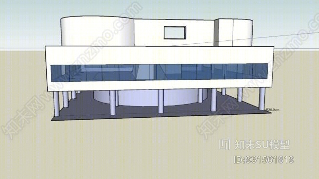 萨伏伊别墅SU模型下载【ID:931561819】