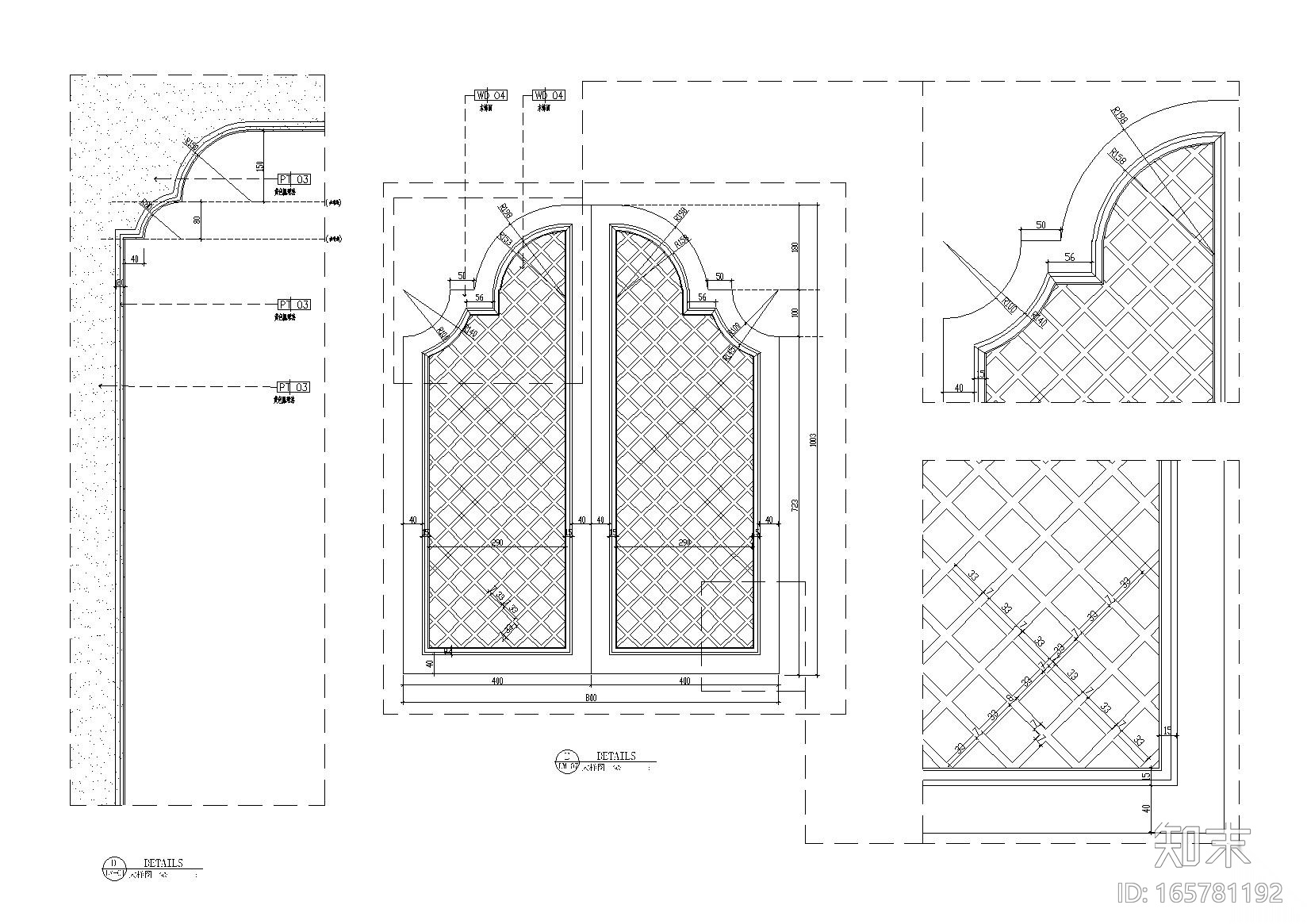 卧室衣柜及厨房壁柜等节点大样详图施工图下载【ID:165781192】