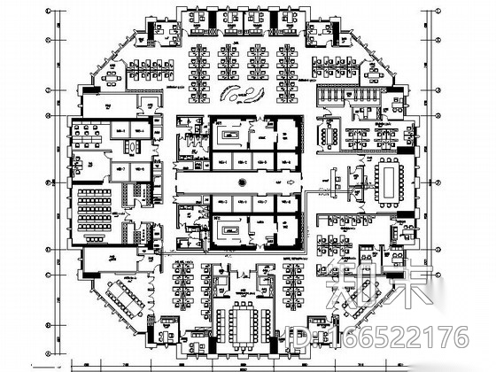 [广东]豪华高档办公楼装修设计CAD施工图cad施工图下载【ID:166522176】