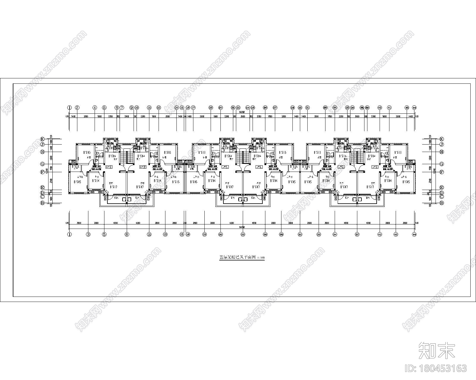 迎贤苑B区楼内暖通图cad施工图下载【ID:180453163】