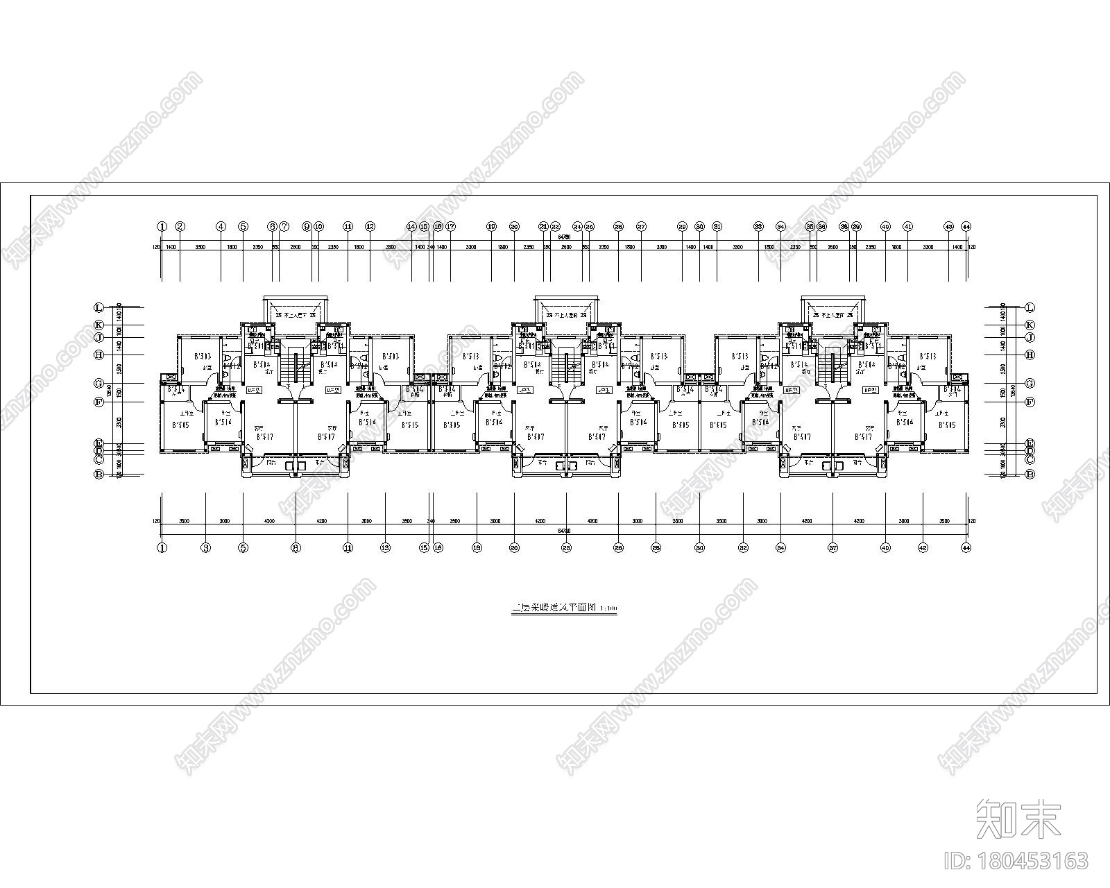 迎贤苑B区楼内暖通图cad施工图下载【ID:180453163】