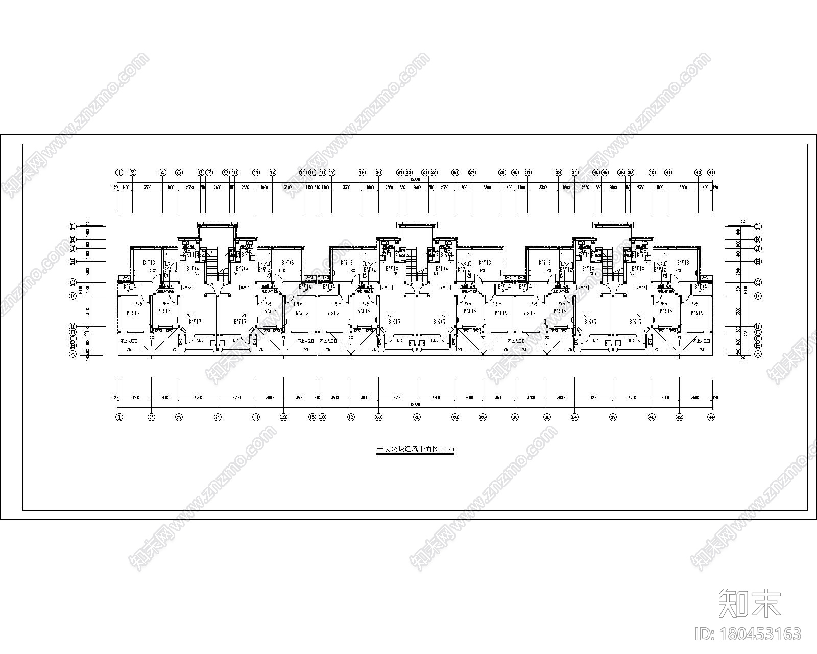 迎贤苑B区楼内暖通图cad施工图下载【ID:180453163】