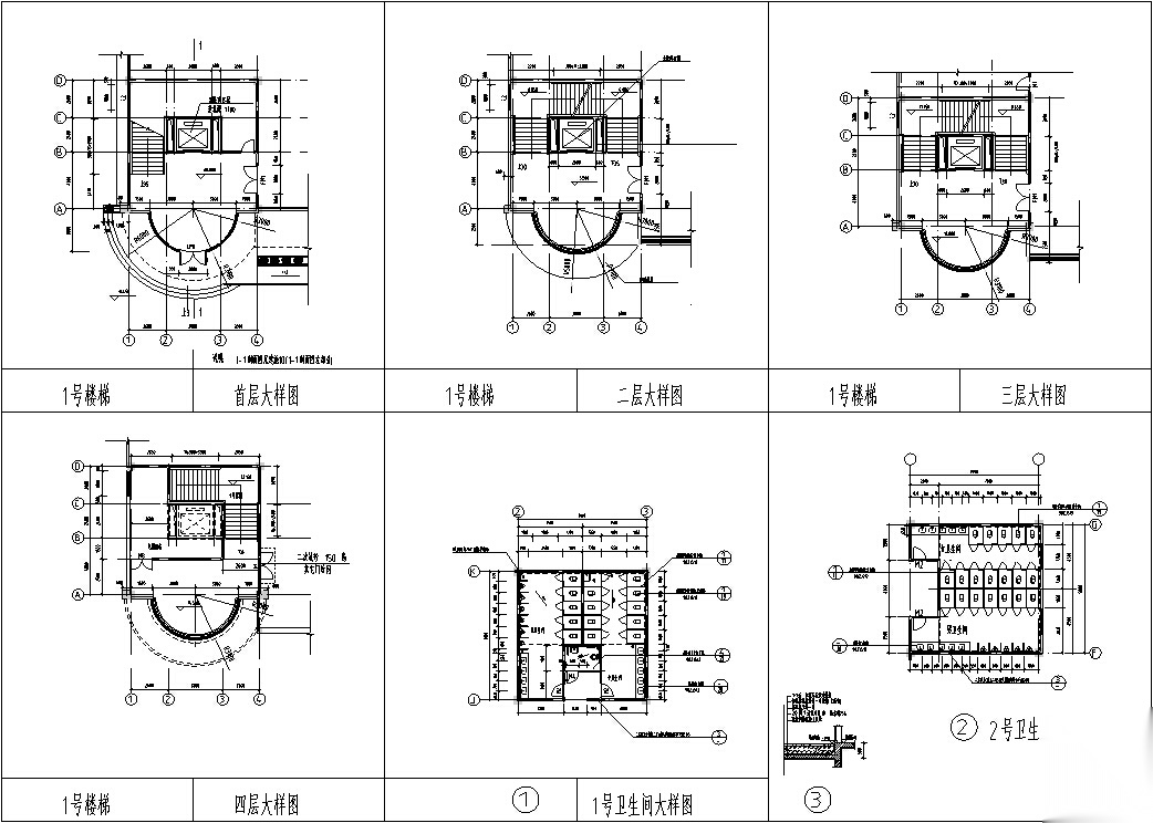 大型商场商业建筑设计施工图CADcad施工图下载【ID:164860169】