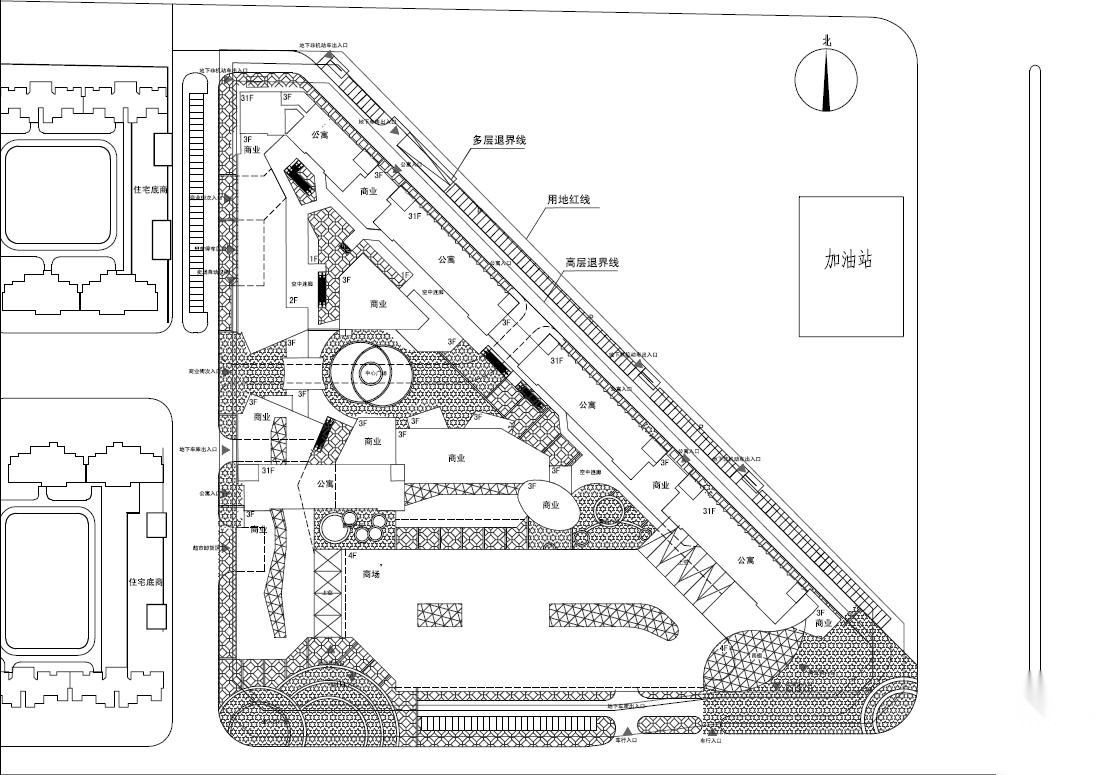 [陕西]现代风格核心区商业综合体方案（两个方案及超知...cad施工图下载【ID:167361152】