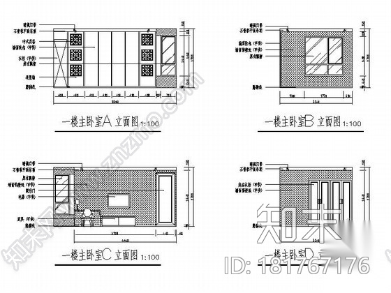 顶层复式中式风格家居装修图cad施工图下载【ID:181767176】