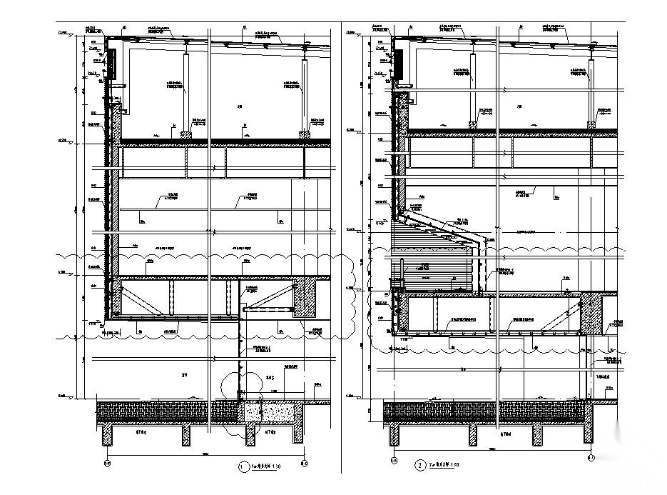 [广东]三层幕墙立面展览馆建筑施工图（16年最新图纸）cad施工图下载【ID:160732123】