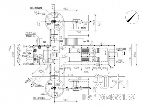 污水处理厂旋流沉砂池及中水池工艺及结构施工图cad施工图下载【ID:166465159】