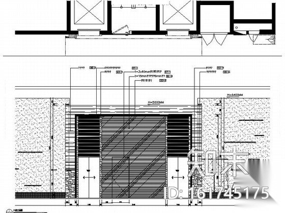 [浙江]某花园小区大堂室内装修施工图cad施工图下载【ID:161745175】