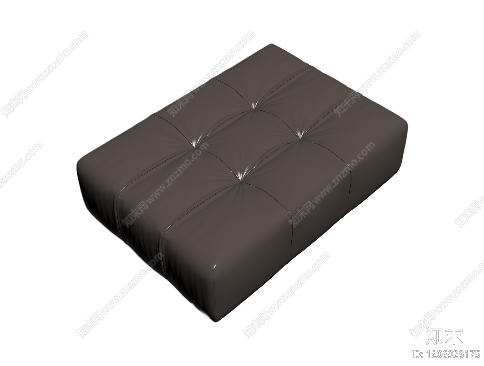 棕色拉扣沙发凳3D模型下载【ID:1206928175】