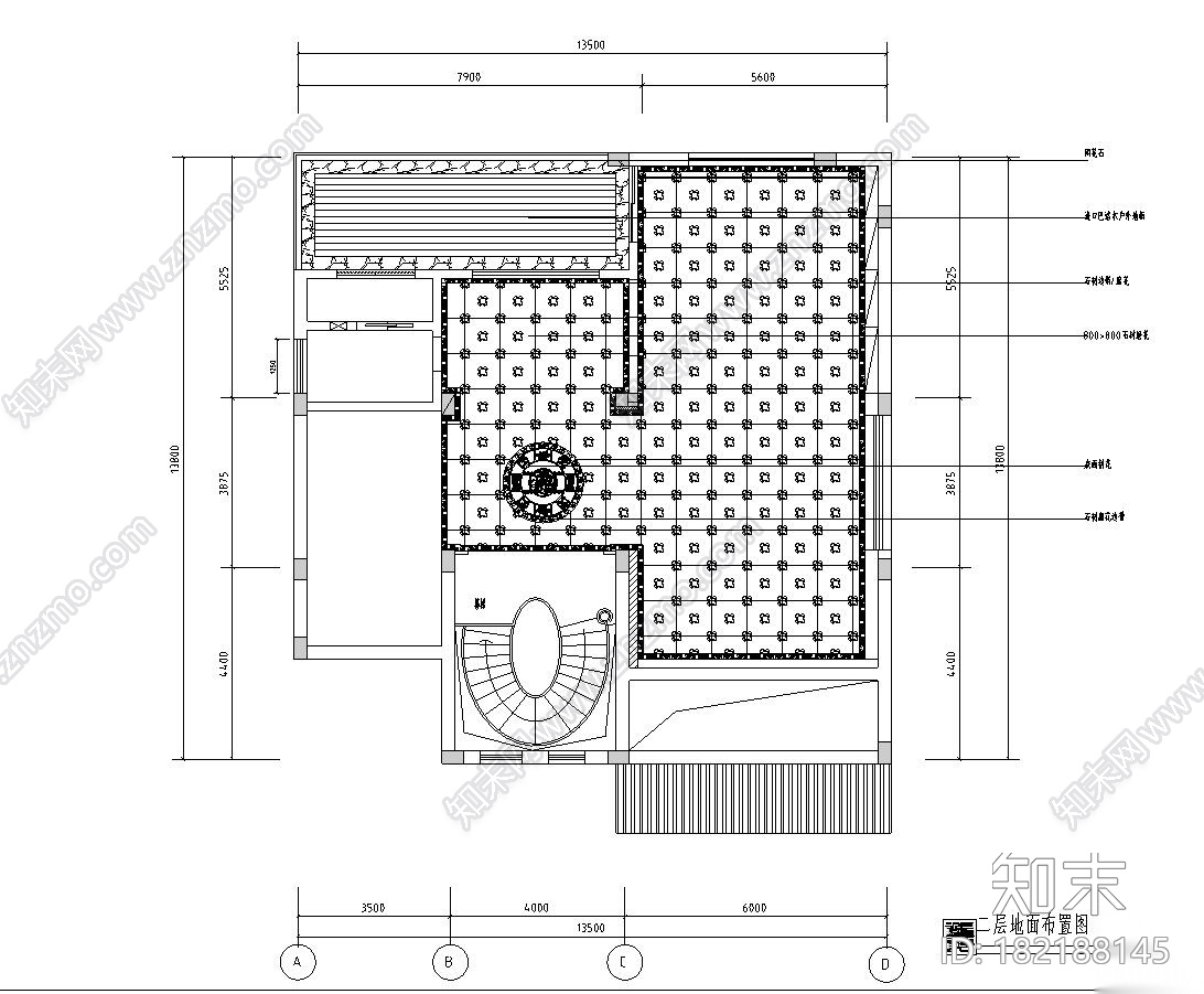 金鸟半岛纯中式风格室内施工图设计（CAD+实景图）施工图下载【ID:182188145】