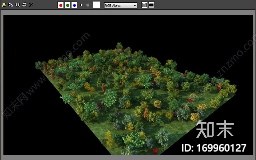 整理出来的鸟瞰树CG模型下载【ID:169960127】