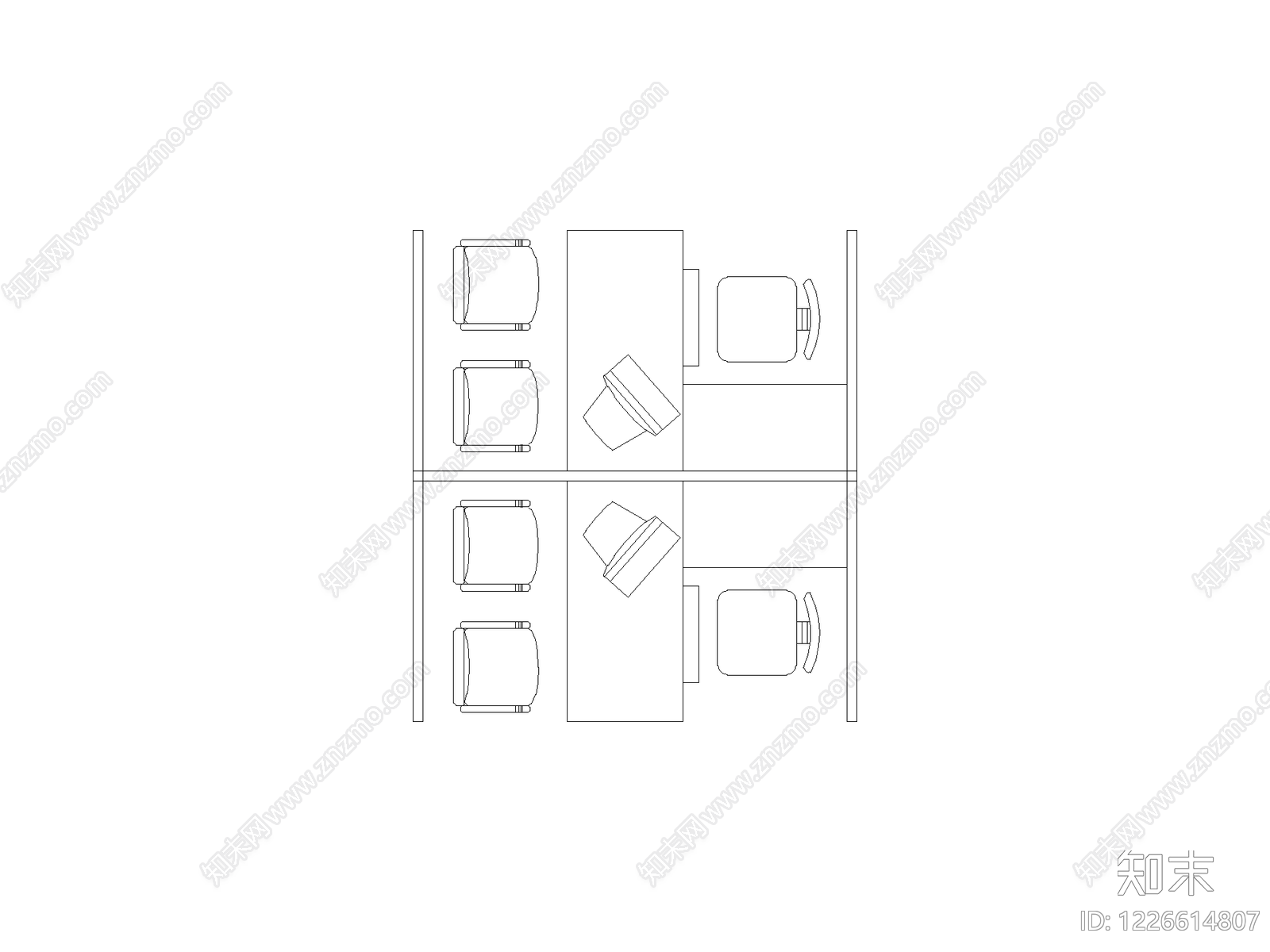 桌椅CAD图纸