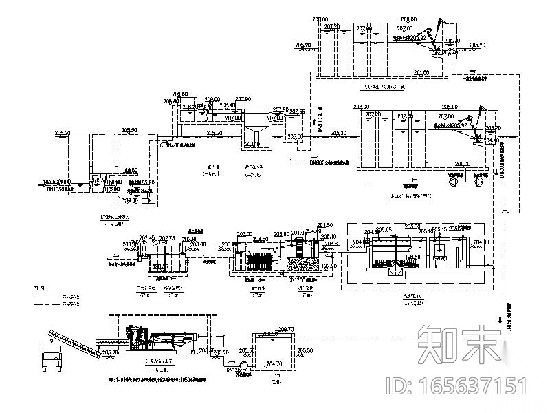 污水处理厂总磷去除更新改造工程图纸工艺cad施工图下载【ID:165637151】