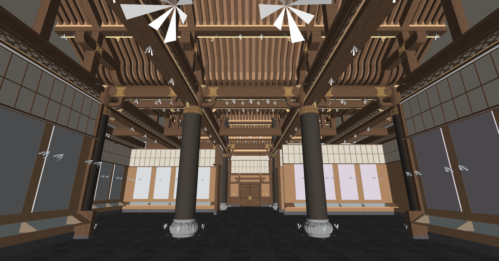 中式博物馆SU模型下载【ID:1216038265】