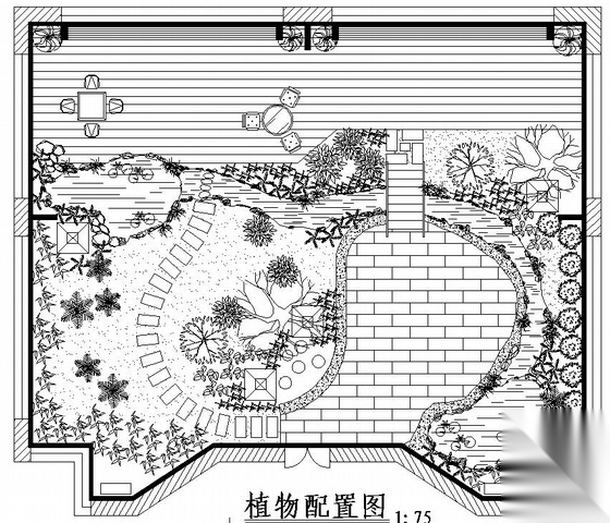 某屋顶花园景观设计图施工图下载【ID:161016152】