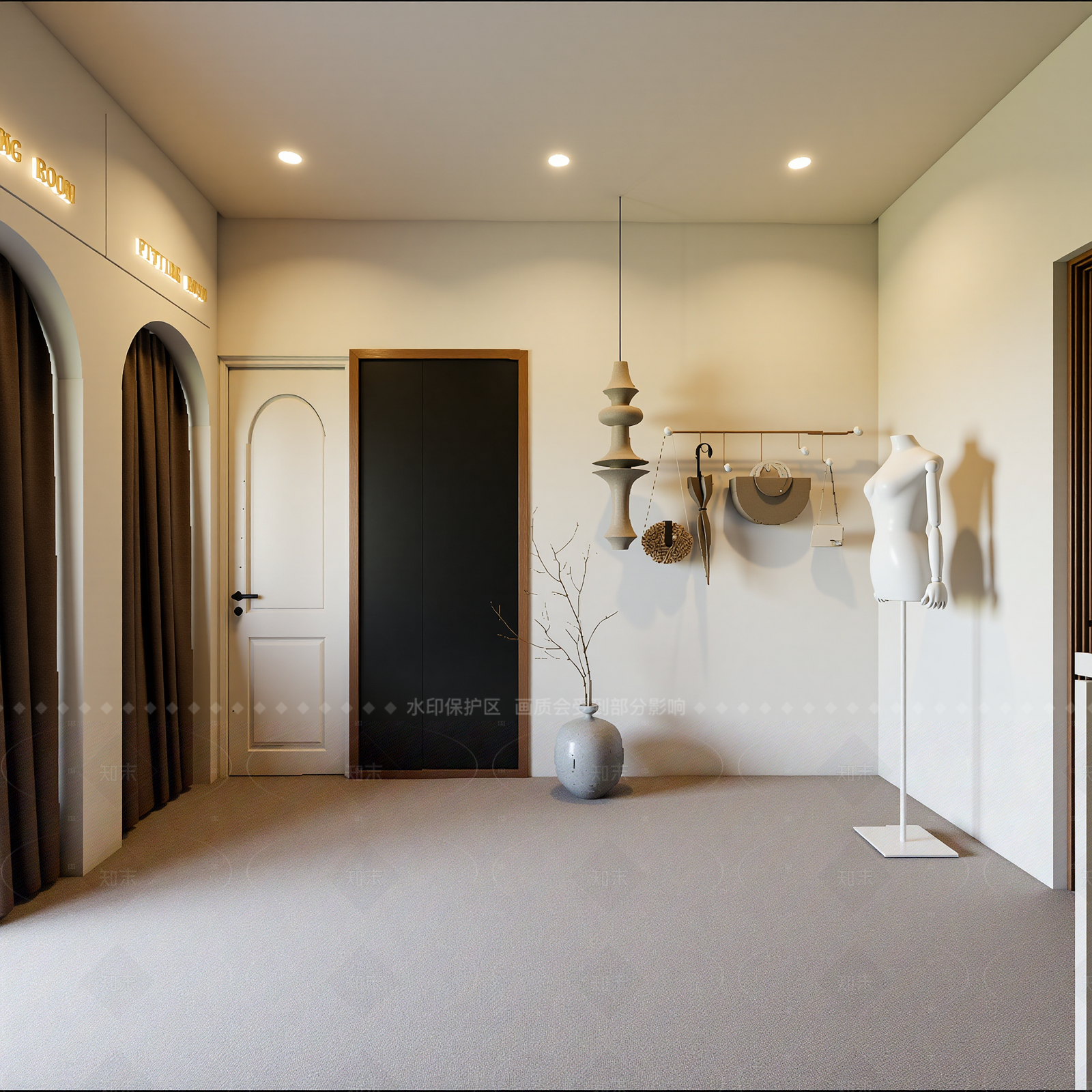 现代服装展厅3D模型下载【ID:1214925149】