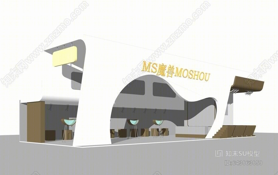 游戏软件展厅SU模型下载【ID:643063050】