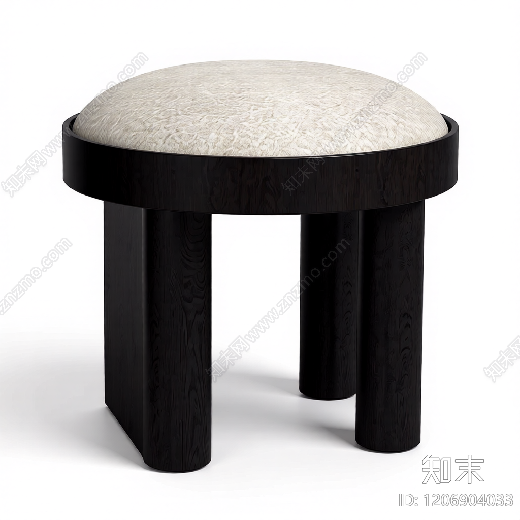 黑木面凳3D模型下载【ID:1206904033】