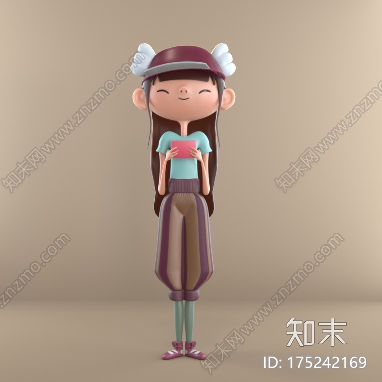 可爱女生人物CG模型下载【ID:175242169】