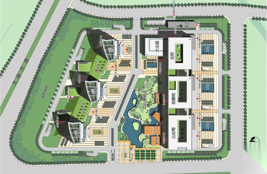 苏州高新区行政中心建筑设计方案文本cad施工图下载【ID:151451115】