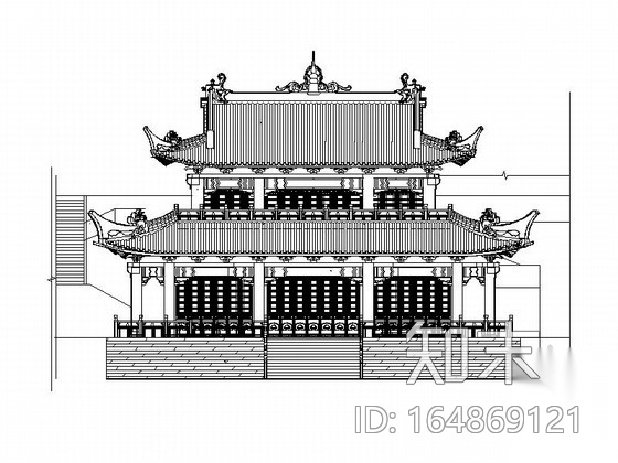 [重庆]著名观音寺迁建建筑施工图（知名设计院）施工图下载【ID:164869121】