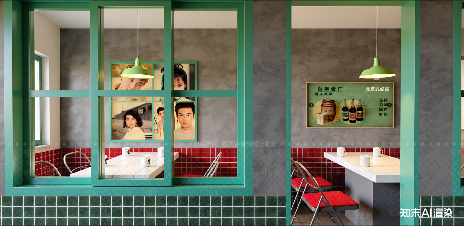 复古火锅店SU模型草图