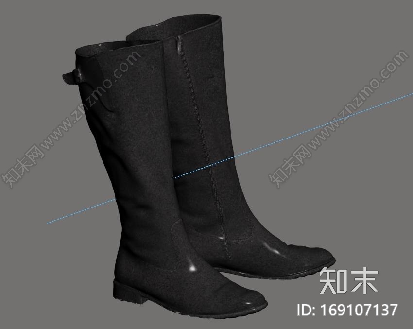 女士长筒靴CG模型下载【ID:169107137】